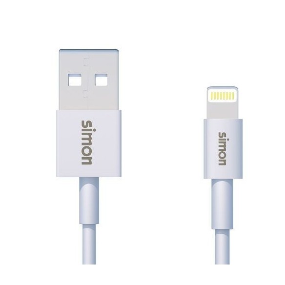 Cable Lightning - USB A Blanco 1M Simon