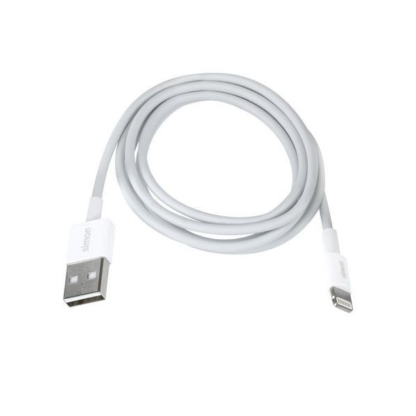 Cable Lightning - USB A Blanco 1M Simon
