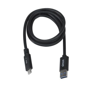 Cable USB 3.1 A - USB C Negro 1M Simon 2