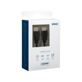 Cable HDMI 2.0 A-A Negro 1.5M Negro Simon 2